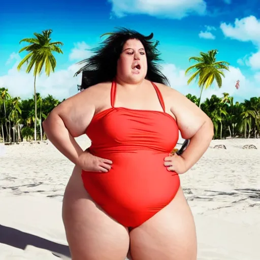 Fat chick in hot sale bathing suit