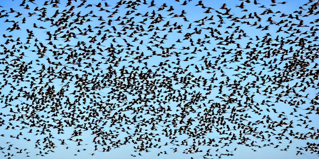 Image similar to thousands of birds in the sky