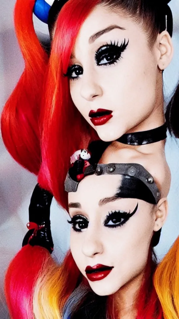 Image similar to ariana grande as harley quinn