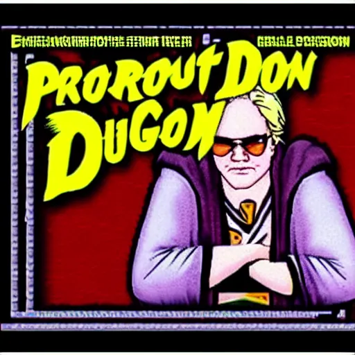 Image similar to portrait of philip seymour hoffman in double dragon video game splash screen