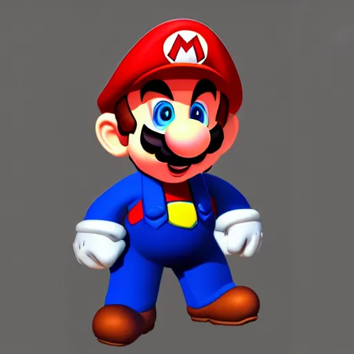 Image similar to realistic super Mario, artstation