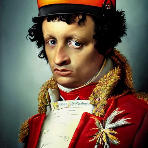 Prompt: napoleon portrait photo by martin schoeller