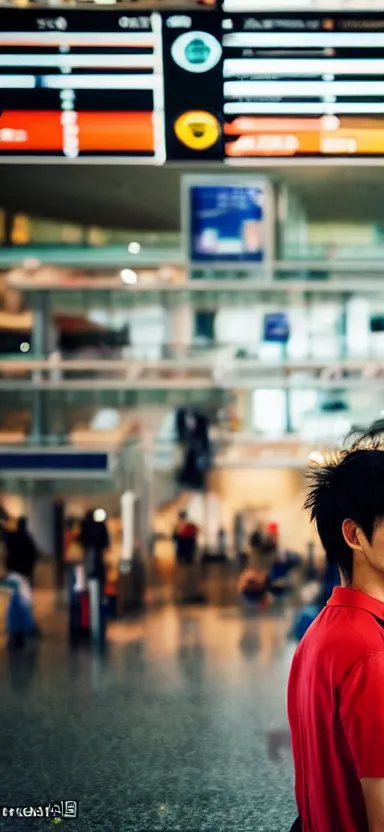 Prompt: “ a portrait of luffy at a airport, back shot, by shunji dodo, 8 k resolution, photo, high quality ”