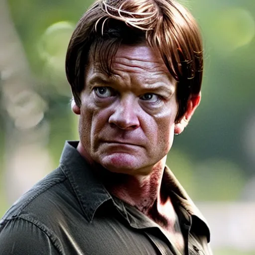 Image similar to Jason Bateman as a zombie in the walking dead