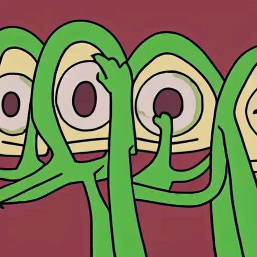 Image similar to Salad-Fingers illustration of the hit youtube-series as a commentary portrait