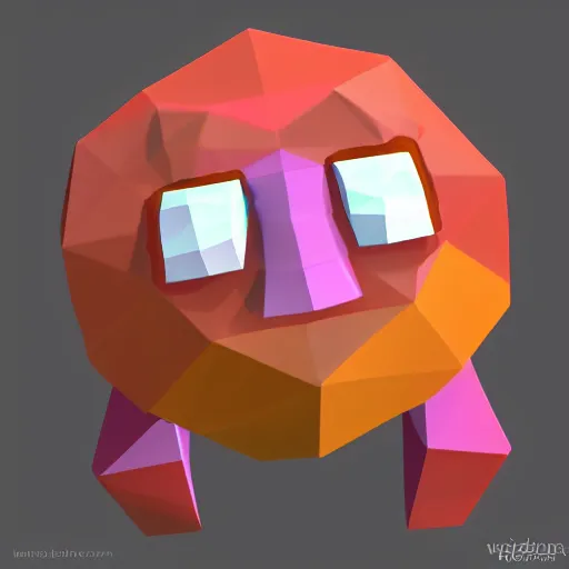 Image similar to low poly candy monster