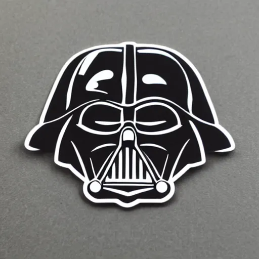 Image similar to symmetrical die cut sticker, darth vader