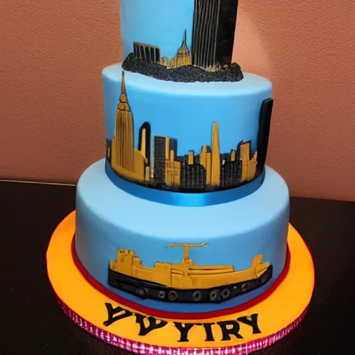 Image similar to new york as a cake