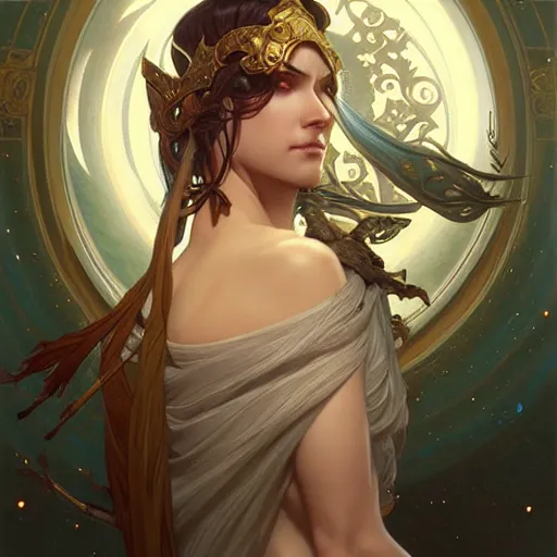 Prompt: Artemis, greek, fantasy, intricate, elegant, highly detailed, digital painting, artstation, concept art, matte, sharp focus, illustration, art by Artgerm and Greg Rutkowski and Alphonse Mucha