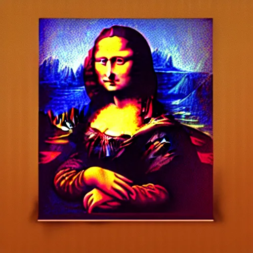 Image similar to mona lisa made in minecraft