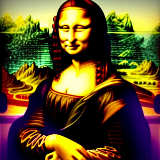 Image similar to mona lisa by lisa frank and jim lee