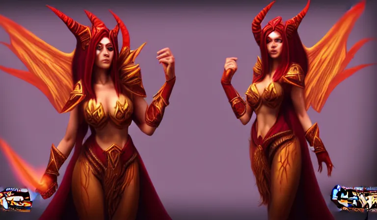 Prompt: Alexstrasza in human form, warcraft, 4k, deviantart