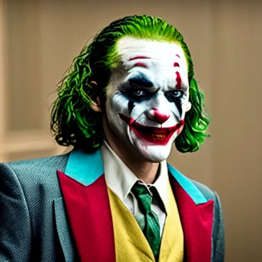 Prompt: film still of Will Smith as joker in the new Joker movie