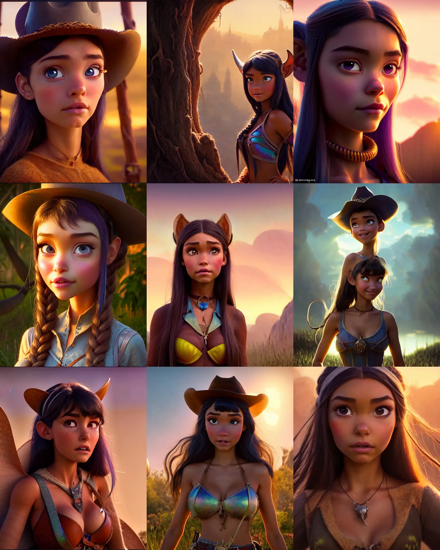 Prompt: weta disney pixar movie still portrait photo of madison beer : : as cowgirl raver woman by pixar : : by weta, greg rutkowski, wlop, ilya kuvshinov, rossdraws, artgerm, marvel, maxim magazine cover, gogo, unreal engine, sweaty, iridescent, bright morning, anime, liosh, mucha : :