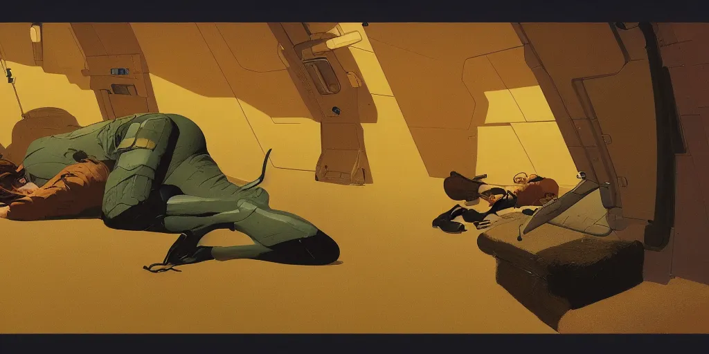 Image similar to Lara Croft sleeping, Dan McPharlin, Ralph McQuarrie