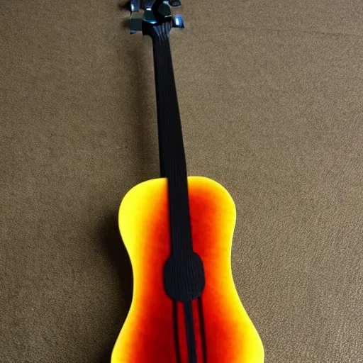 Prompt: guitar in cello shape