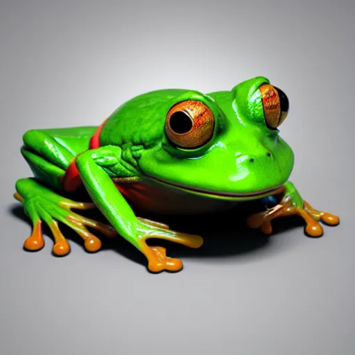 Prompt: 3 d render of a frog head