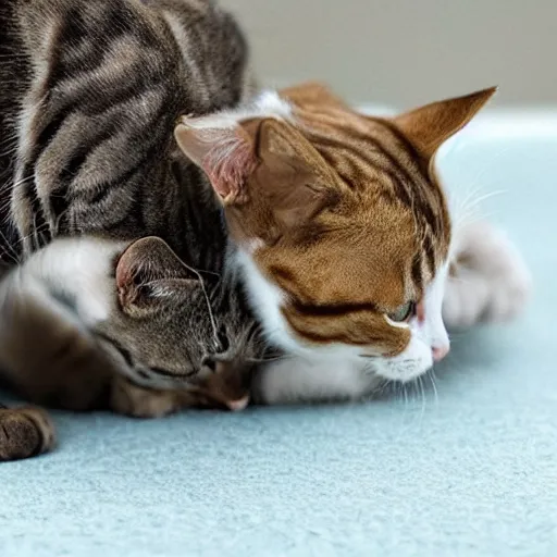 Prompt: photo of a cat doing a facepalm with his pawn