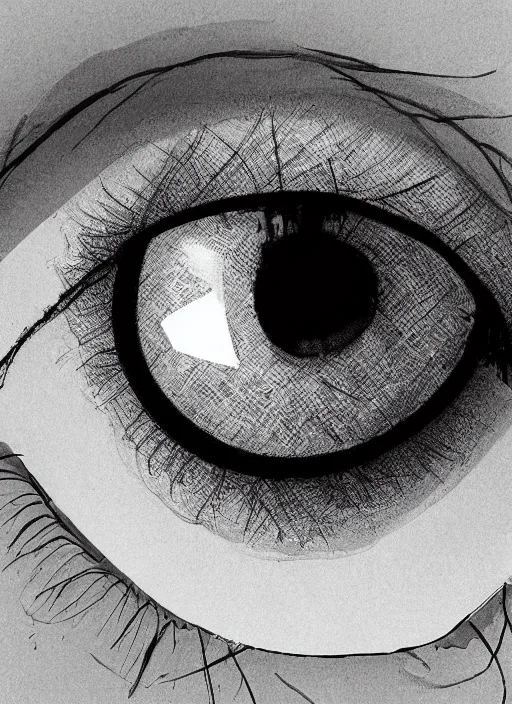 Prompt: portrait of a stunningly beautiful eye, divided by 0