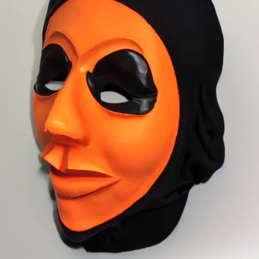 Prompt: orange gothic mask