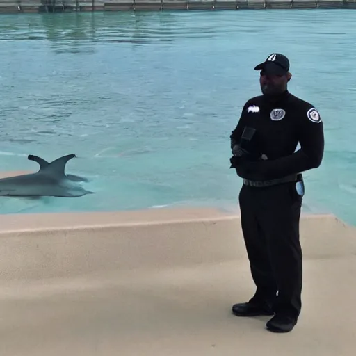 Image similar to shark security guard