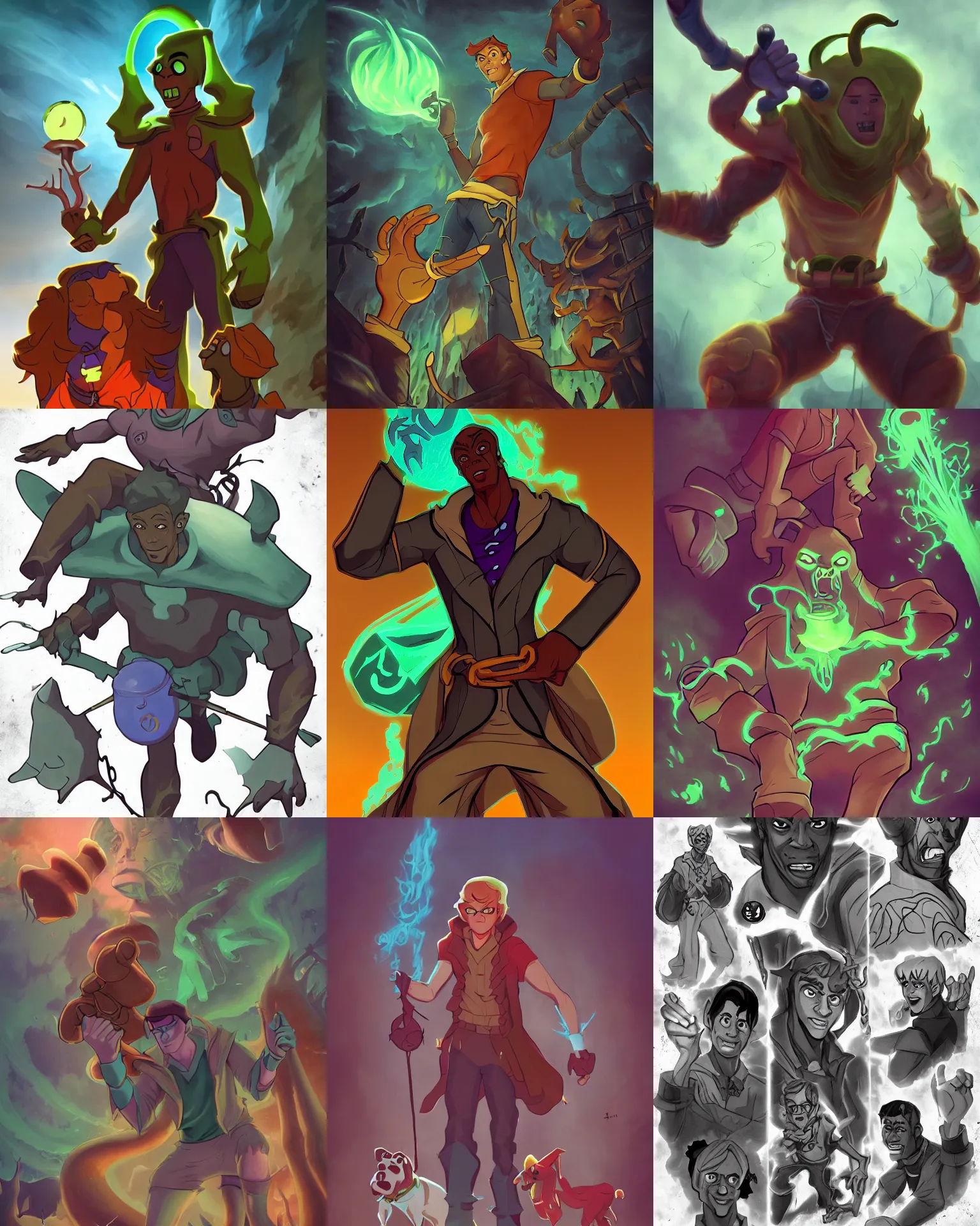 Prompt: scooby - doo in the style of thresh, character concept, detailed, 4 k, realistic, cinematic, fantasy, artstation, rule of thirds, style of ross tran ross draws and loish