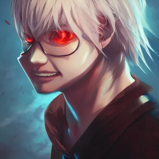 Prompt: anime portrait of ken kaneki by stanley artgerm lau wlop rossdraws james jean andrei riabovitchev marc _ simonetti and sakimichan tranding on artstation