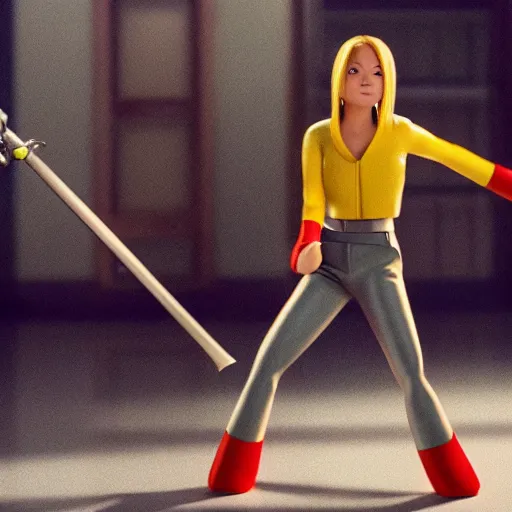 Prompt: first photos of 2 0 2 4 pixar animated kill bill remake ( eos 5 ds r, iso 1 0 0, f / 8, 1 / 1 2 5, 8 4 mm, postprocessed, 4 k )