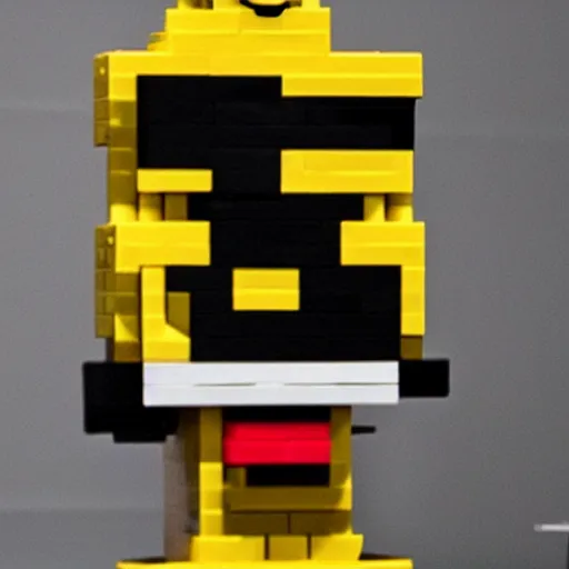 Image similar to Homer Simpson made out of LEGO blocks