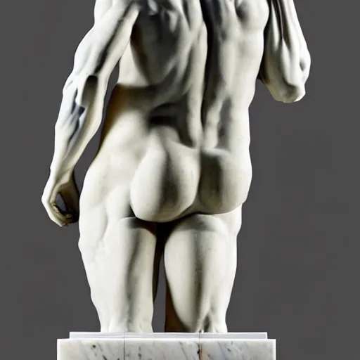 Prompt: jim carrei as a greek marble statue