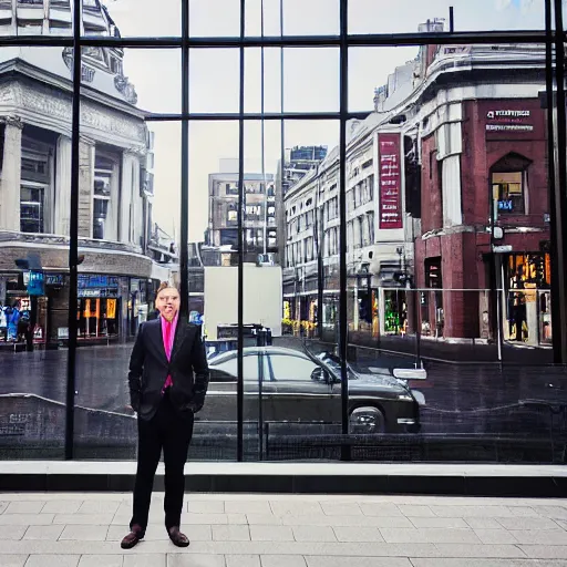 Image similar to “Andrew Tate standing outside Bootle Strand in Liverpool, photorealism, 8k, intricate details”