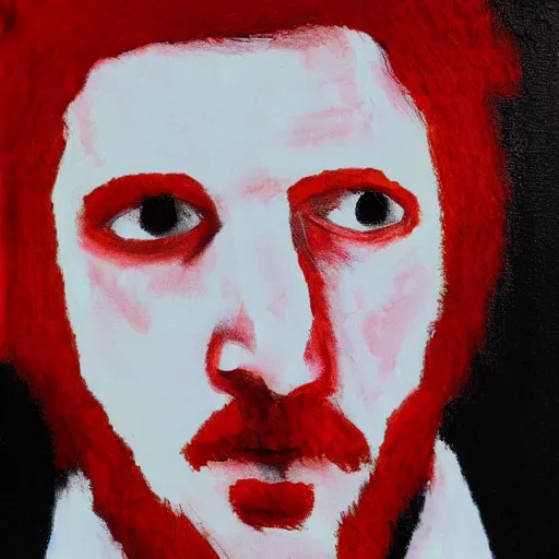 Image similar to a red headed man, expressionist, art, portrait,