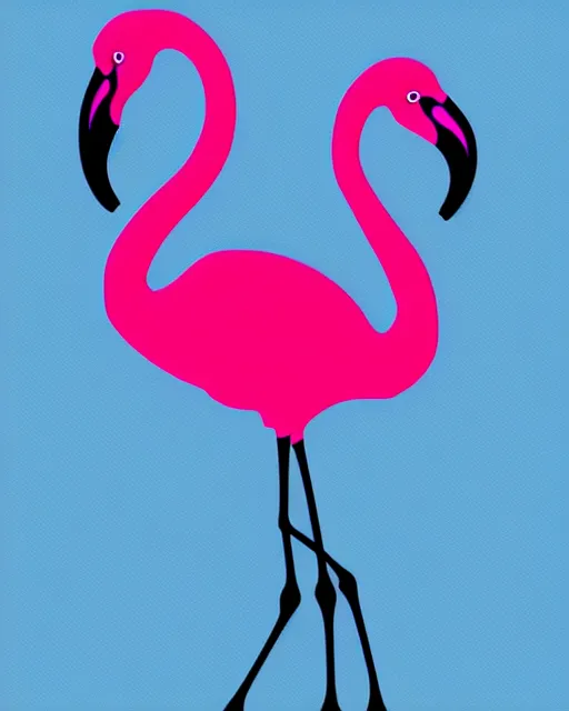 Prompt: silhouette of a flamingo, highly detailed, photorealistic, vector art, 8 k