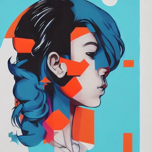 Prompt: Supreme x Bloo Profile Picture by Sachin Teng, asymmetrical, Organic Painting , Matte Painting, geometric shapes, hard edges, graffiti, street art,:2 by Sachin Teng:4