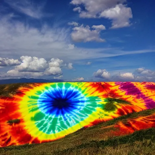 Prompt: tie dye mountain