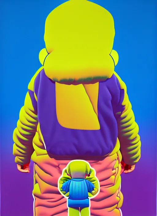 Image similar to streetwear kid by shusei nagaoka, kaws, david rudnick, airbrush on canvas, pastell colours, cell shaded, 8 k