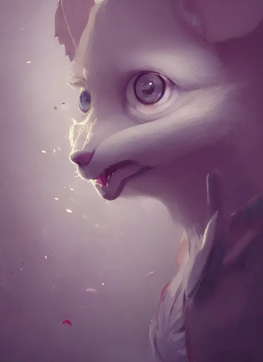 Image similar to a beautiful portrait of a cute anthropomorphic humanoid fursona. big eyes. character design by cory loftis, fenghua zhong, ryohei hase, ismail inceoglu and ruan jia. volumetric light, detailed, rendered in octane