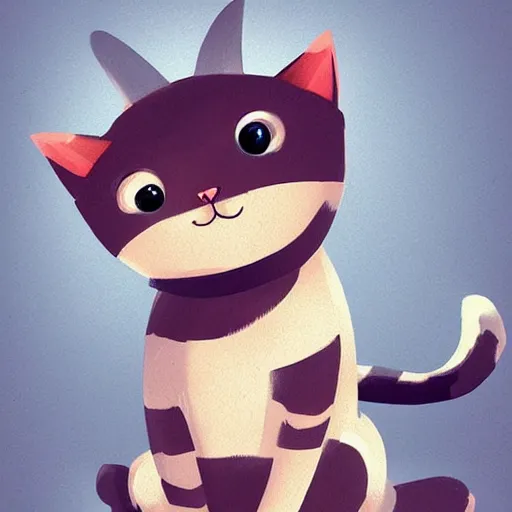Image similar to cute cat with shark tail, smooth, artstation, digital illustration