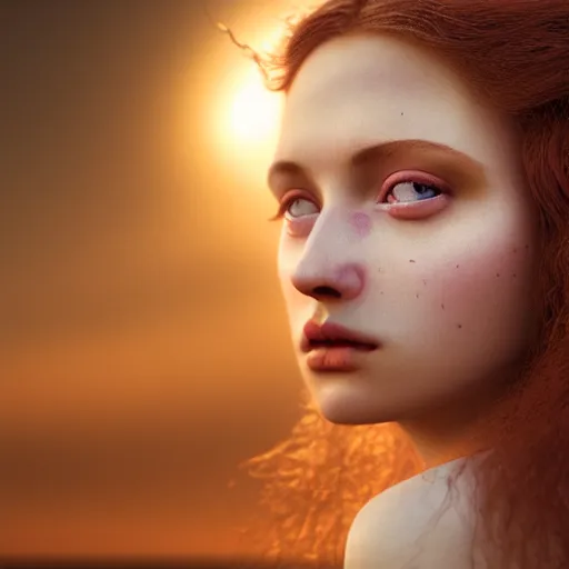 Image similar to photographic portrait of a stunningly beautiful renaissance emo female maiden in soft dreamy light at sunset, contemporary fashion shoot, by edward robert hughes, annie leibovitz and steve mccurry, david lazar, jimmy nelsson, breathtaking, 8 k resolution, extremely detailed, beautiful, establishing shot, artistic, hyperrealistic, beautiful face, octane render