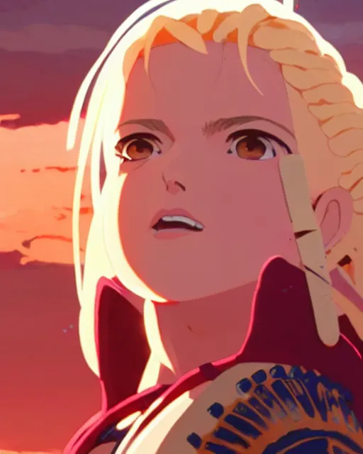 Prompt: young britney spears as an azctec warrior, detailed perfect face, exquisite details, fire magic, mid view, design on a white background, by studio muti, greg rutkowski makoto shinkai takashi takeuchi studio ghibli