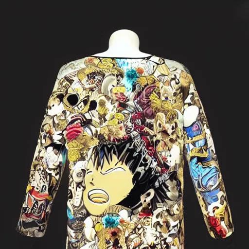 Prompt: stunning clothing design by eiichiro oda, hyper-detailed masterpiece