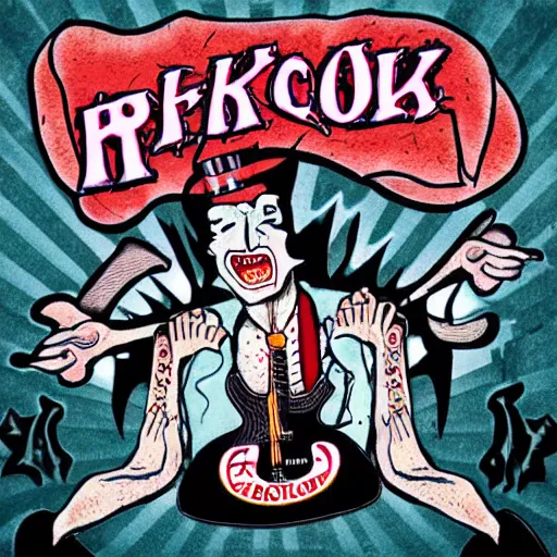 Image similar to psychobilly freakout, album art