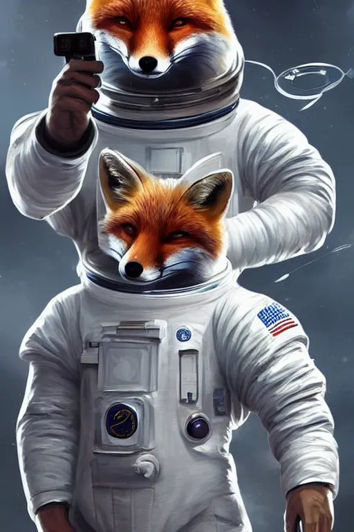 Image similar to A Fox Astronaut, digital painting, artstation, award winning, concept art, sharp focus, cinematic lighting, illustration, cgsociety