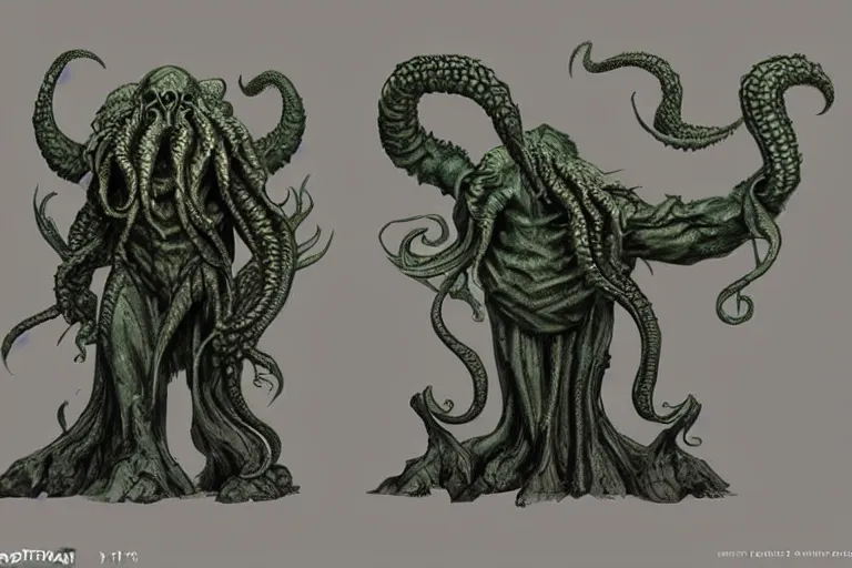 Image similar to cthulhu, dnd, magic the gathering, concept art trending on artstation,