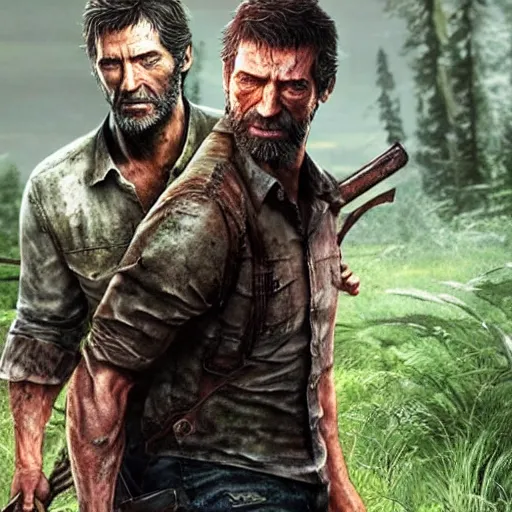 Prompt: Hugh Jackman as Joel in The Last Of Us