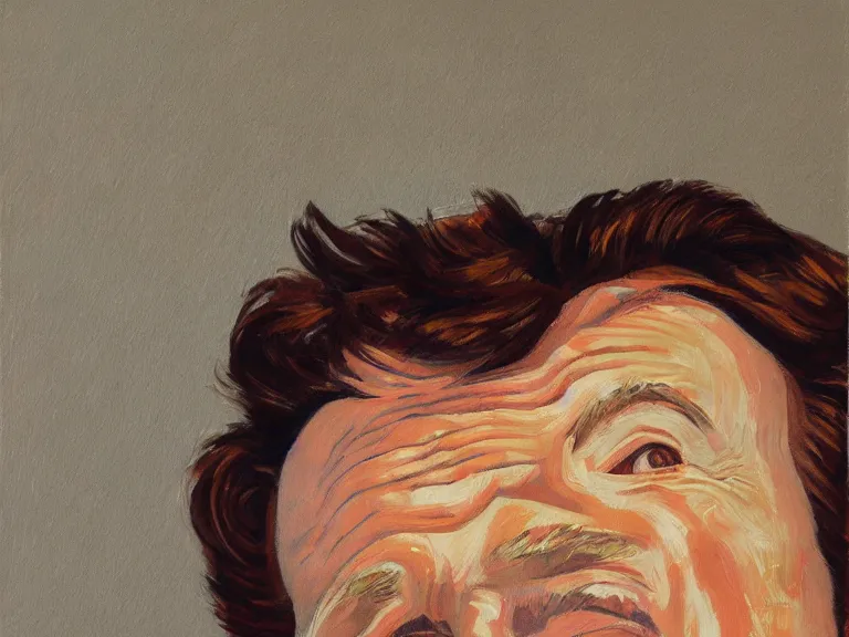Image similar to close - up portrait of conan o'brien, painting by paula rego, high detail, high resolution