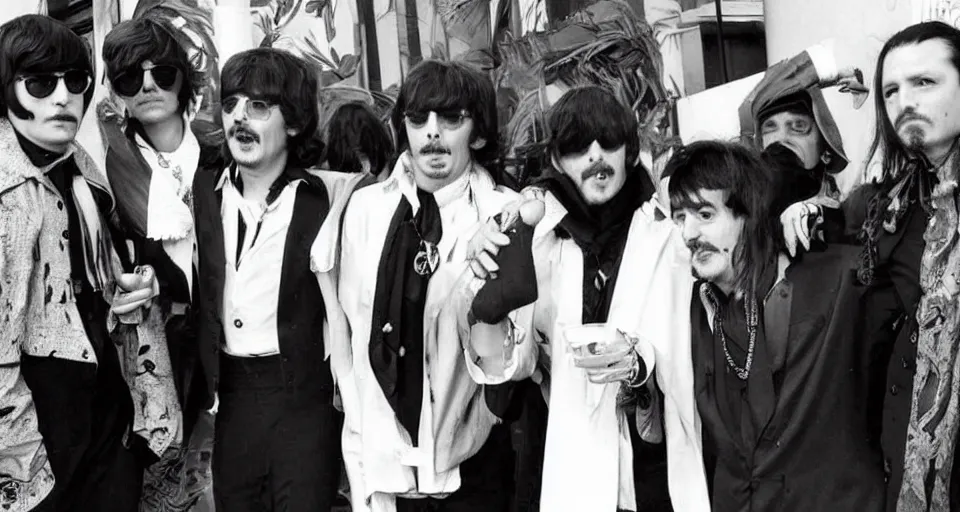 Image similar to Johnny Depp as a member of the Beatles