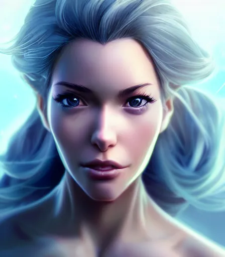 Image similar to beautiful portrait of a gorgeous personal trainer who looks like Cammy white , character design by charlie bowater, ross tran, artgerm, and makoto shinkai, detailed, soft lighting, rendered in octane