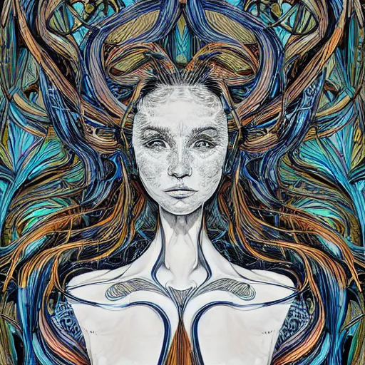 Prompt: the portrait of an incredibly beautiful woman made of onions and lilies, an ultrafine detailed illustration by james jean, final fantasy, intricate linework, bright colors, behance contest winner, vanitas, angular, altermodern, unreal engine 5 highly rendered, global illumination, radiant light, detailed and intricate environment