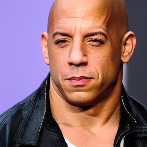 Image similar to Vin Diesel raising an eyebrow